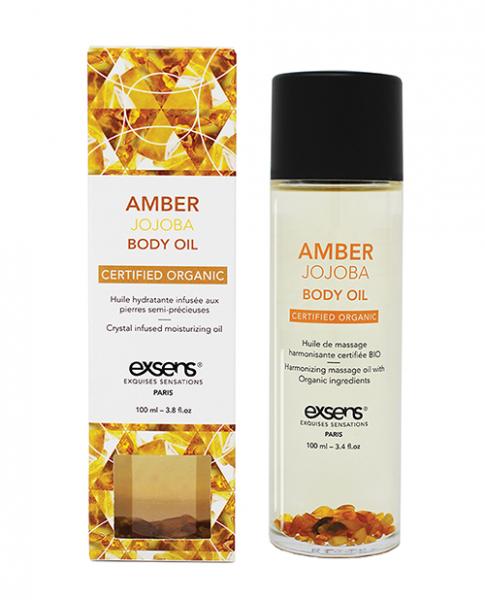 Exsens Organic Body Oil W/stones - Amber Jojoba 100 Ml - Click Image to Close