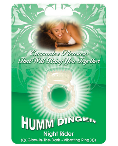 Humm dinger vibrating cockring - gllow in the dark - Click Image to Close