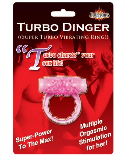 Humm Dinger Turbo Vibrating Cock Ring Pink - Click Image to Close