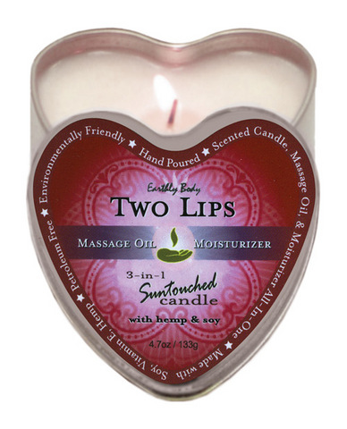 Earthly body 3 in 1 candle - 4.7 oz two lips