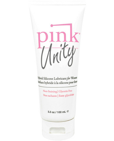 Pink unity silicone/water based hybrid lubricant - 3.3 oz tube