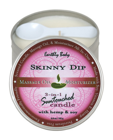 Suntouched hemp candle skinny dip 6oz round tin