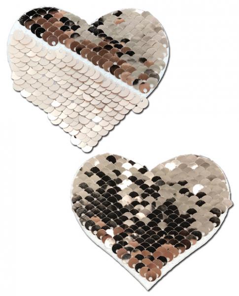 Pastease Color Changing Flip Sequins Heart Rose Gold O/S