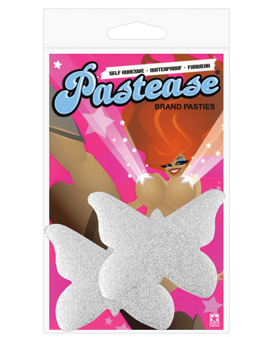 Pastease, silver glitter butterfly o/s