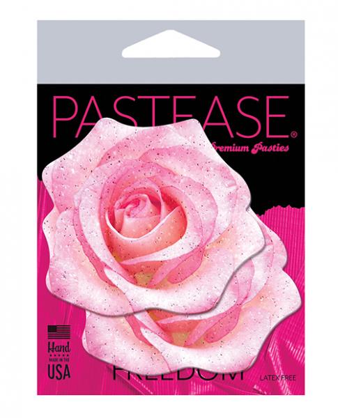 Pastease Premium Glitter Velvet Blooming Rose - Pink O/s - Click Image to Close