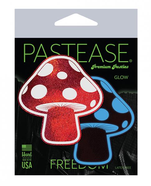 Pastease Premium Shiny Glow In The Dark Shroom - Red/white O/s - Click Image to Close