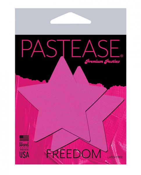 Pastease Basic Star Black Light Reactive - Neon Pink O/s - Click Image to Close