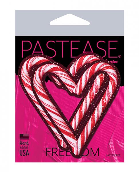 Pastease Holiday Candy Cane Heart - Red/white O/s