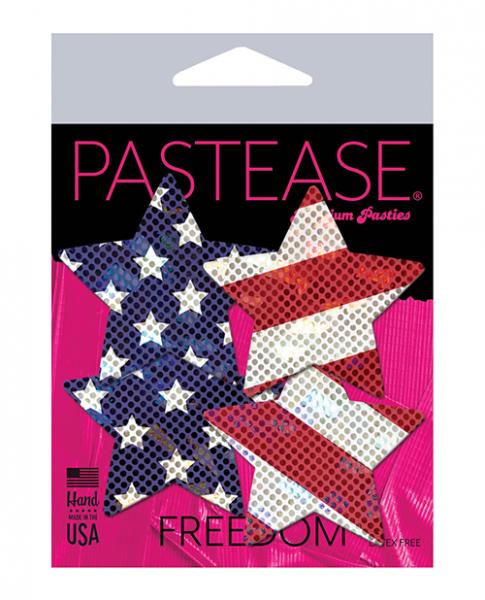 Pastease Premium Petites Glittering Stars & Stripes - Red/white/blue O/s - Click Image to Close