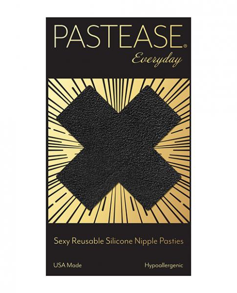 Pastease Reusable Luxury Suede Cross - Black O/s - Click Image to Close