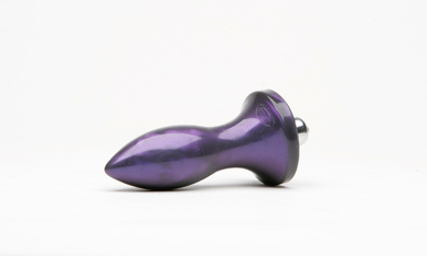 Tantus b-bomb silicone vibrating plug - purple - Click Image to Close