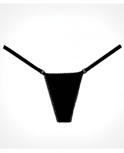 Adore Between The Cheats Velvet Panty Black O/S