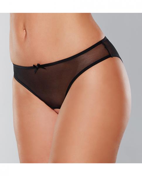 Adore Wild Nite Mesh Open Back Panty Black O/s - Click Image to Close