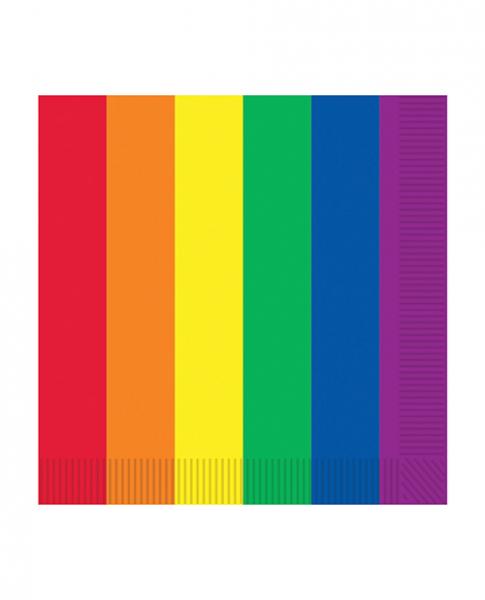 Pride Luncheon Napkins - Rainbow Pack Of 16