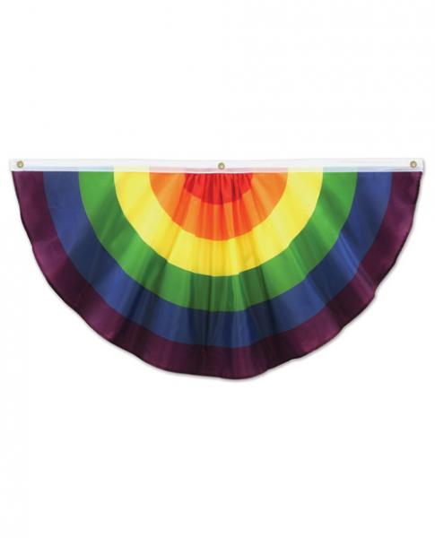 Rainbow Fabric Bunting 4 feet wide - Click Image to Close