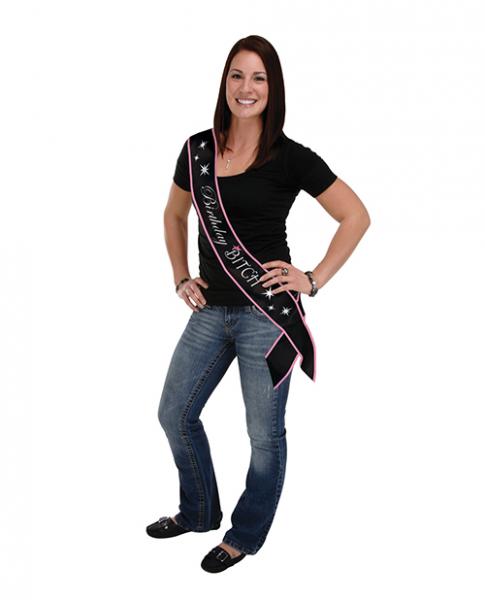 Birthday Bitch Satin Sash - Click Image to Close