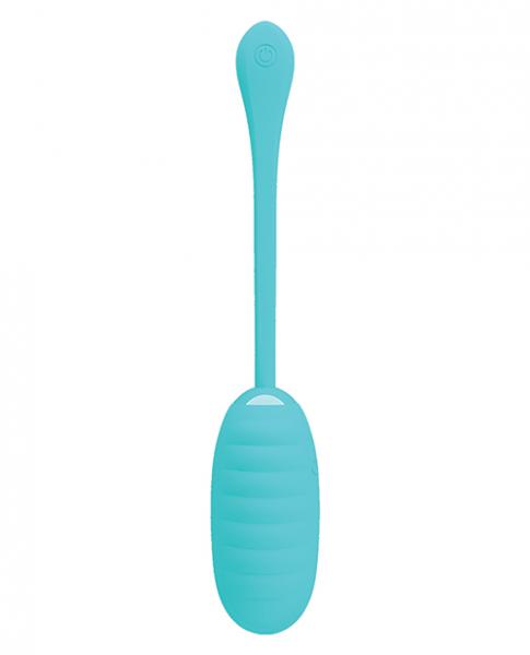 Pretty Love Kirk Liquid Silicone Remote Egg Vibrator Blue - Click Image to Close