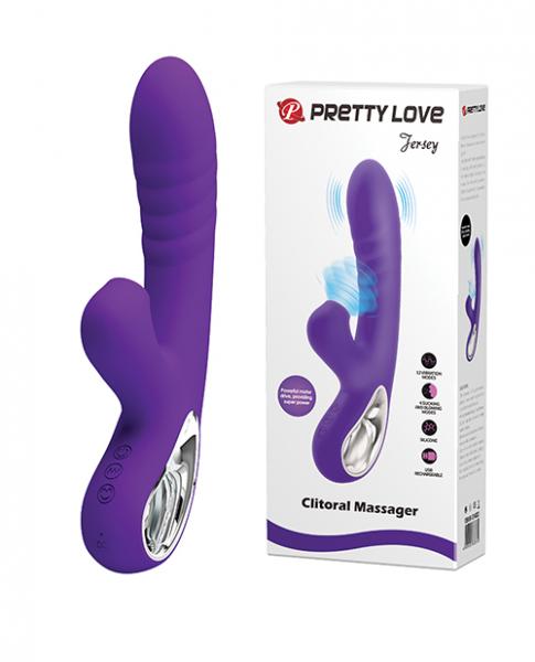 Pretty Love Jersey Sucking & Vibrating Rabbit - Purple - Click Image to Close