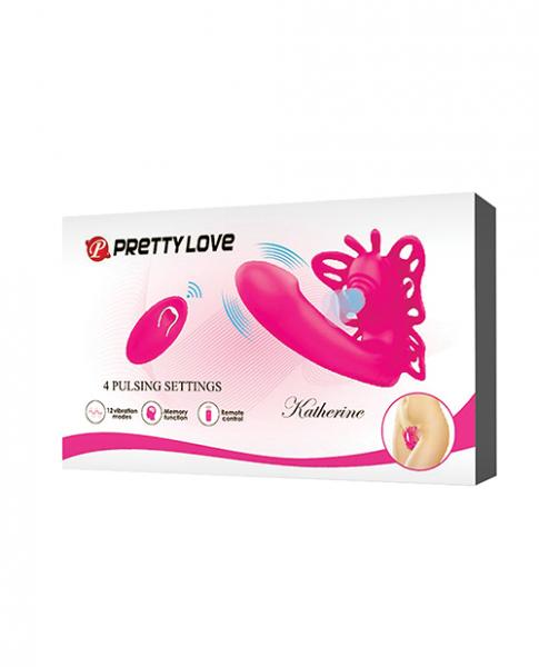 Pretty Love Katherine Wearable Butterfly Vibrator - Fuchsia - Click Image to Close