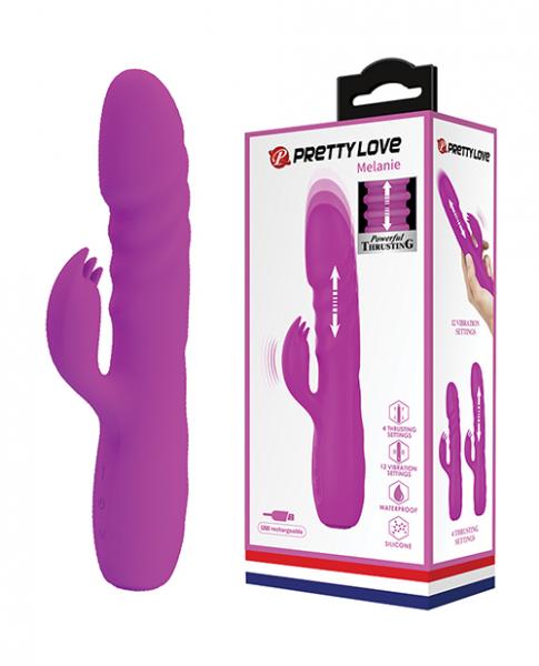 Pretty Love Melanie Thrusting Rabbit - Fuchsia - Click Image to Close