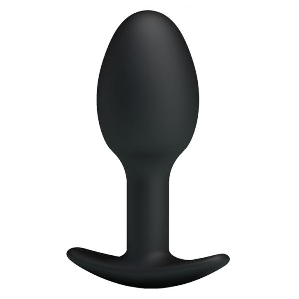 Pretty Love 3.34 inches Silicone Anal Plug with Ball Black - Click Image to Close