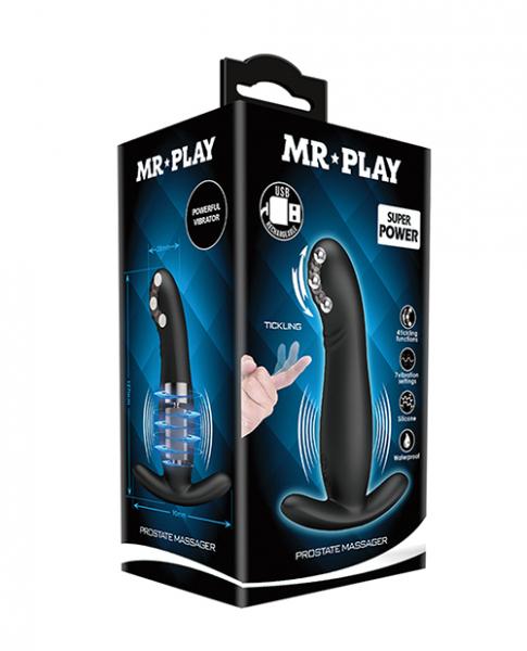 Mr. Play Rolling Bead Prostate Massager - Black - Click Image to Close