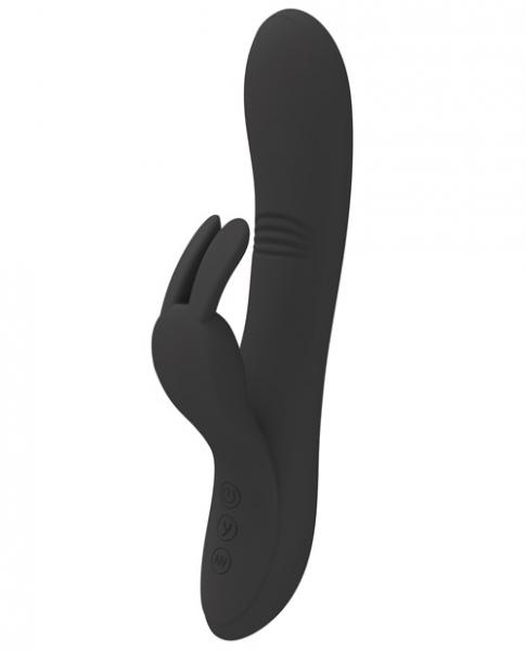 Pretty Love Dylan Bunny Ears Come Hither Rabbit Vibrator Black - Click Image to Close