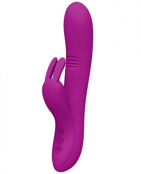 Pretty Love Dylan Bunny Ears Come Hither Rabbit Vibrator Purple - Click Image to Close