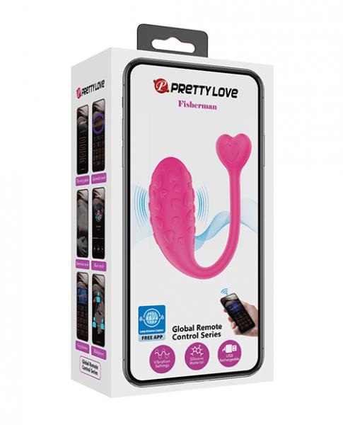 Pretty Love Fisherman Vibrating Egg - Hot Pink - Click Image to Close