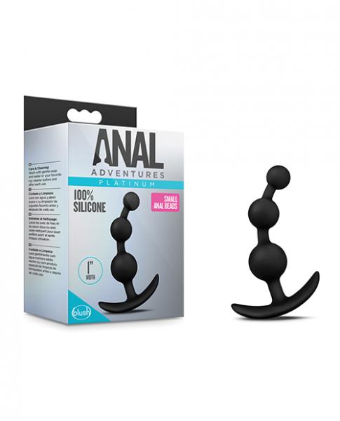 Blush Small Anal Beads - Black - Click Image to Close