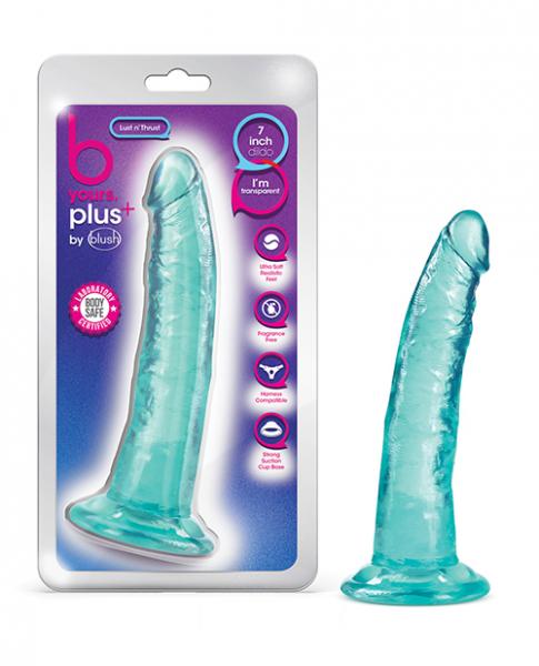 Blush B Yours Plus 7.5" Lust N' Thrust Dildo - Teal