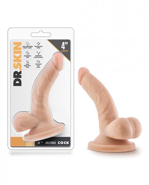 Blush Dr. Skin 4" Mini Cock - Beige - Click Image to Close