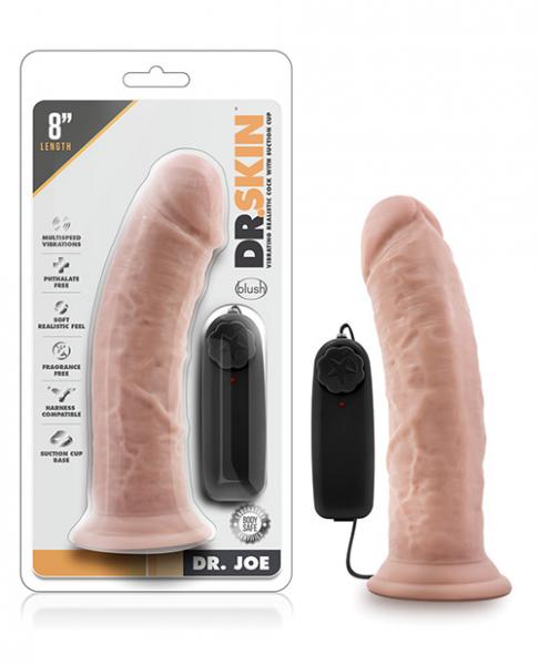 Blush Dr. Skin Dr. Joe 8" Cock W/suction Cup - Vanilla