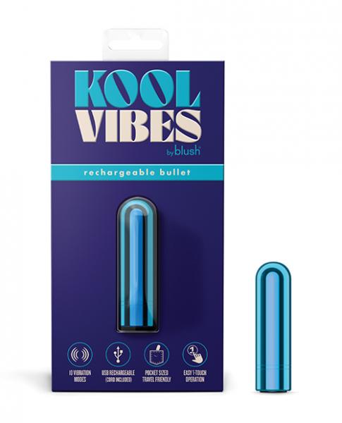 Blush Kool Vibes Mini Rechargeable Bullet - Blueberry - Click Image to Close