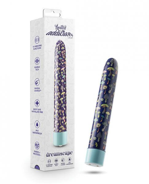 Blush Limited Addiction Dreamscape 7" Rechargeable Vibe - Blue - Click Image to Close