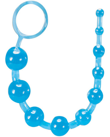 Blush sassy anal beads - blue