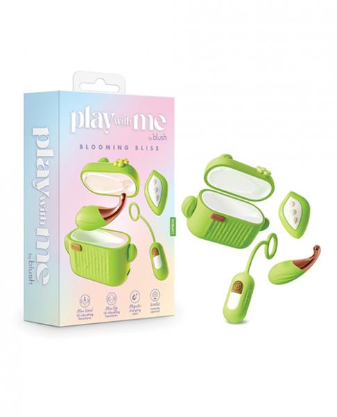 Blush Play With Me Blooming Bliss Remote Controlled Vibrating Kit - Green