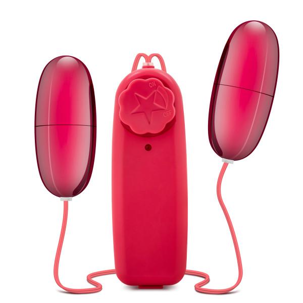 Double Pop Eggs Cerise Pink Vibrating Bullet - Click Image to Close