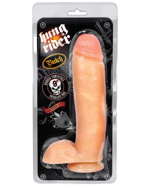 Blush Hung Rider Butch 9" Dildo w/Suction Cup - Flesh