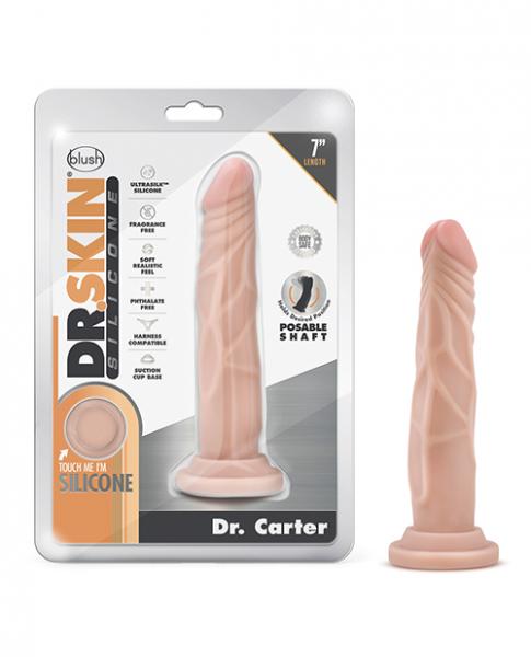 Blush Dr. Skin Silicone Dr. Carter 7.5" Dildo - Vanilla