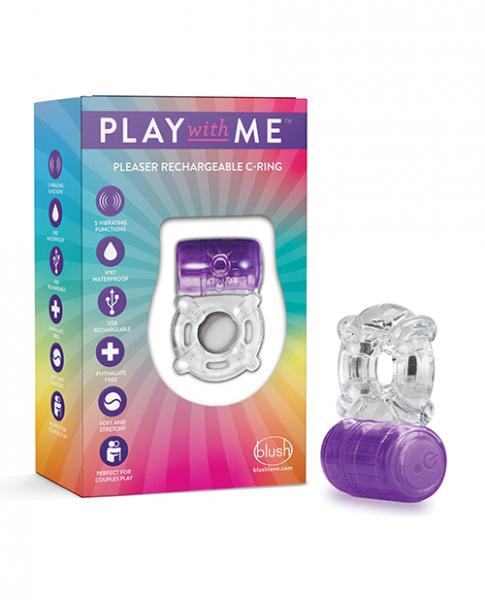 Blush Play With Me Pleaser Rechargeable C Ring - Purple