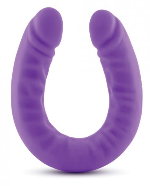 Ruse 18 inches Silicone Slim Double Dong Purple - Click Image to Close