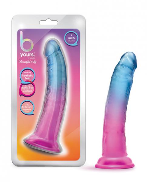 Blush B Yours 7" Beautiful Sky Dildo - Sunset - Click Image to Close