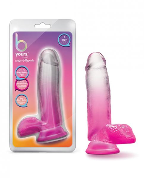 Blush B Yours 7" Sugar Magnolia Dildo - Fuchsia - Click Image to Close