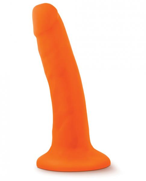 Neo Dual Density 6 inches Cock Neon Orange Dildo - Click Image to Close