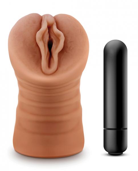 M For Men Sofia Mocha Tan Vagina Stroker - Click Image to Close