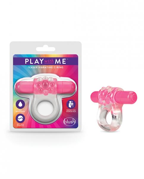 Blush Play With Me Teaser Vibrating C Ring - Pink - Click Image to Close