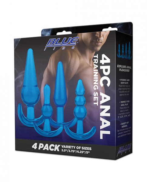 Blue Line C & B 4 Pc Anal Training Set - Jelly Blue - Click Image to Close