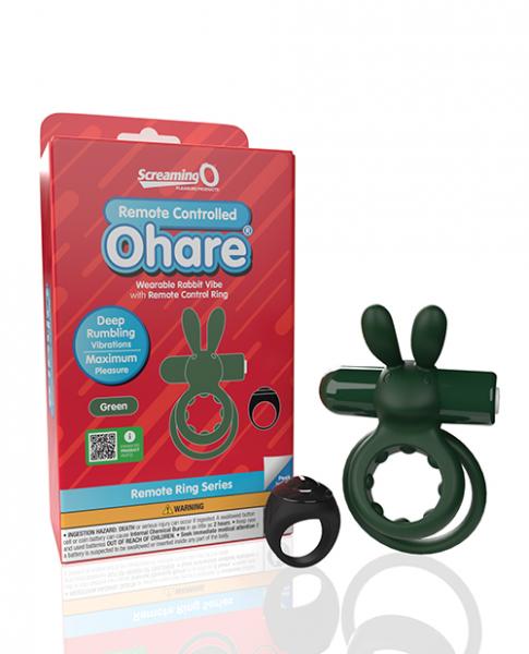 Screaming O Ohare Remote Controlled Vibrating Ring - Green - Click Image to Close