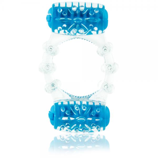 Color Pop Quickie Two O Blue Vibrating Ring - Click Image to Close